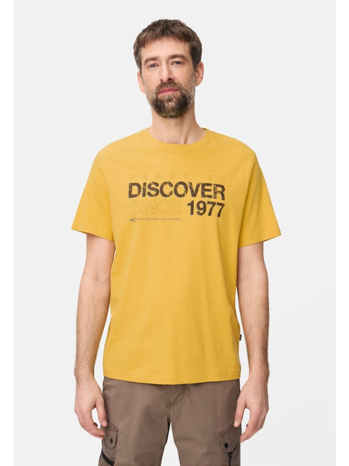 T-Shirt aus reiner Baumwolle in Sonnengelb