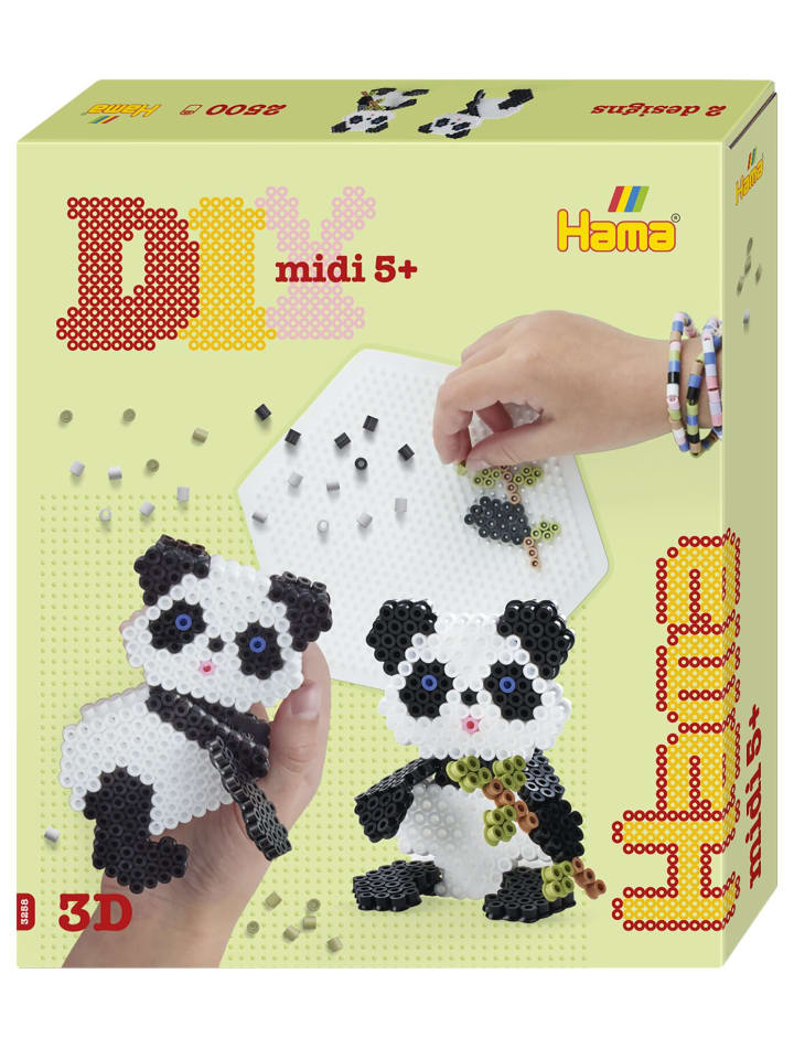 Geschenkpackung 3D Panda Midi-Bügelperlen - ab 5 Jahren