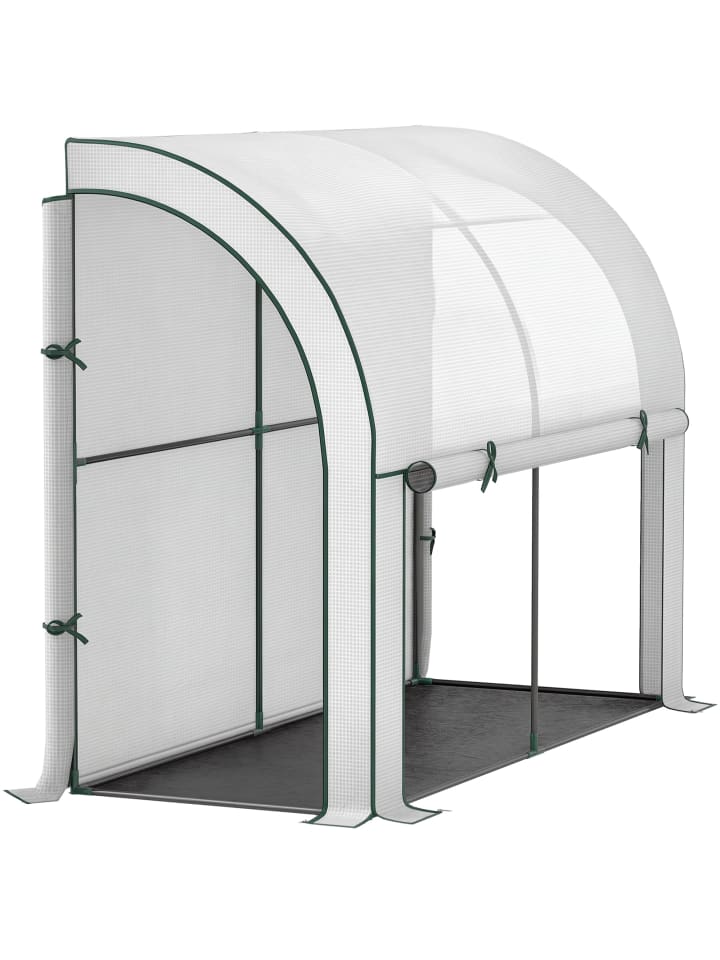 Gewächshaus in Weiß 300L x 80B x 157H cm