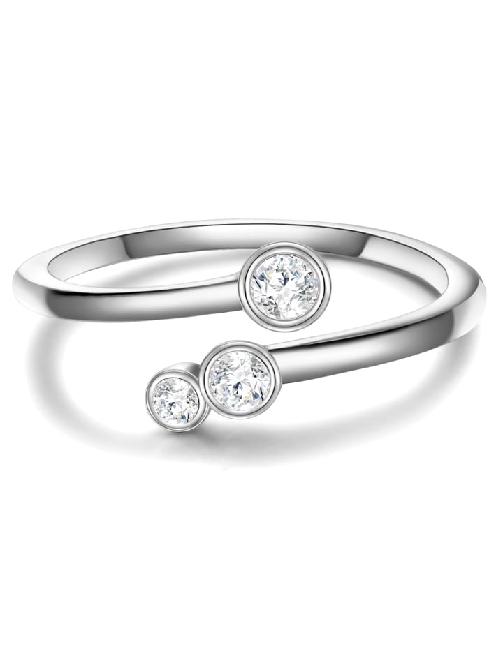Ring aus Sterling Silber mit Zirkonia in silber