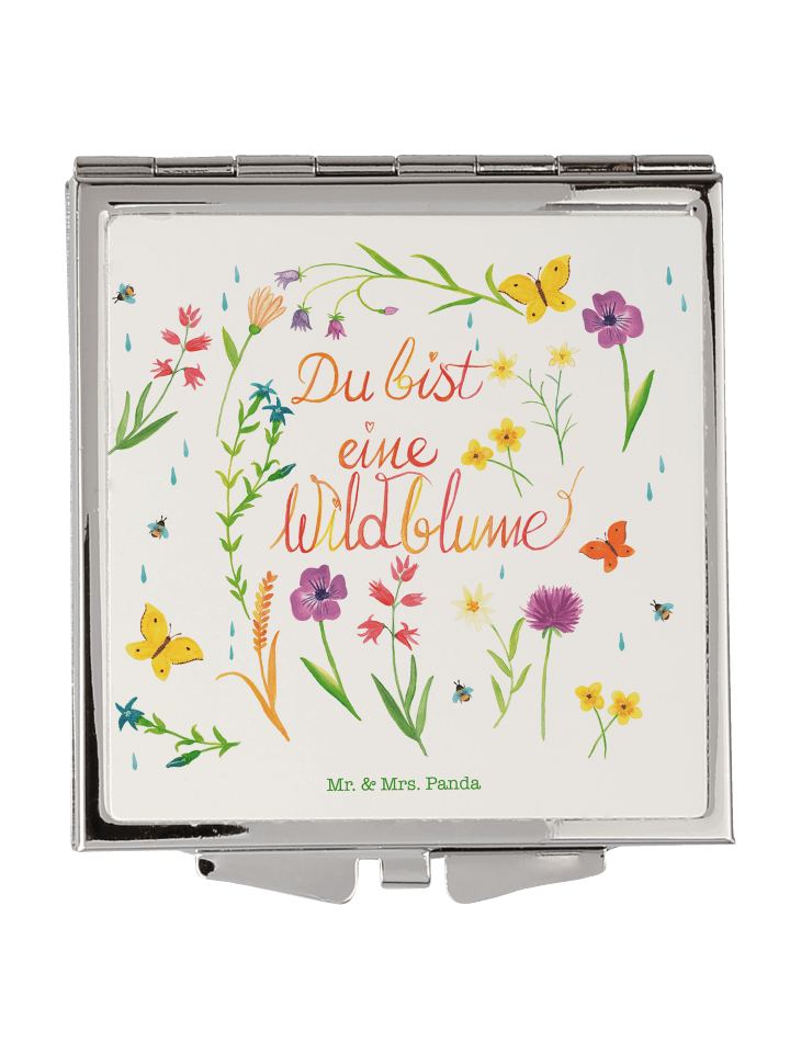 Schminkspiegel Du bist eine Wildblume mit Spruch in Bunt