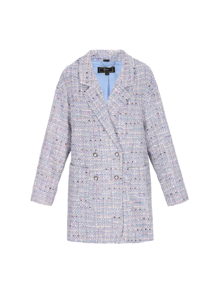 Women Coat in light blue rose