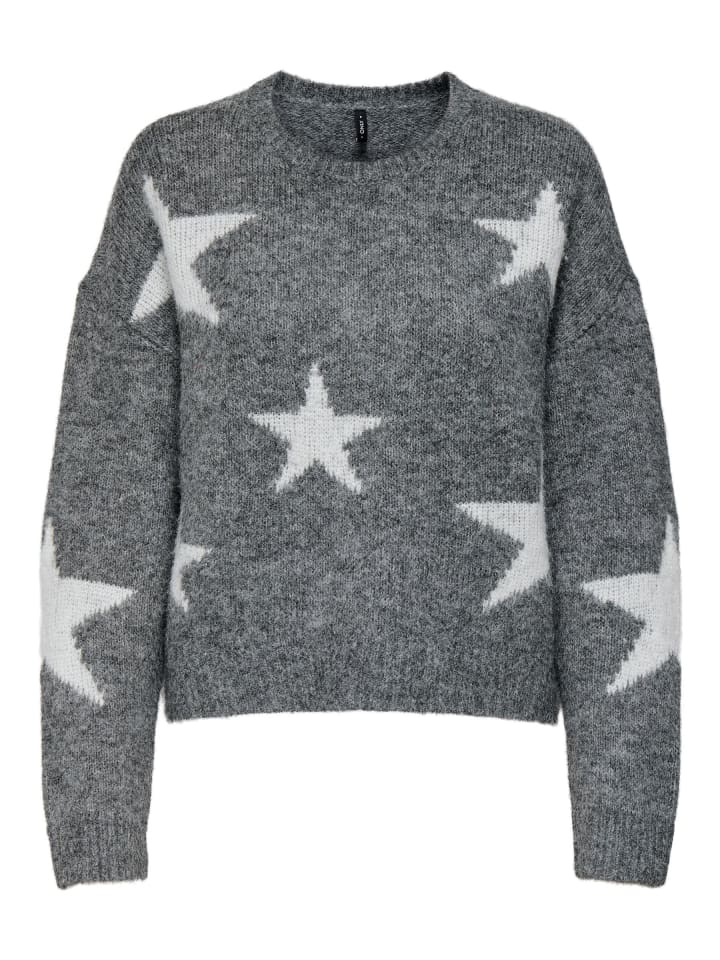 Strickjacke in Dark Grey Melange