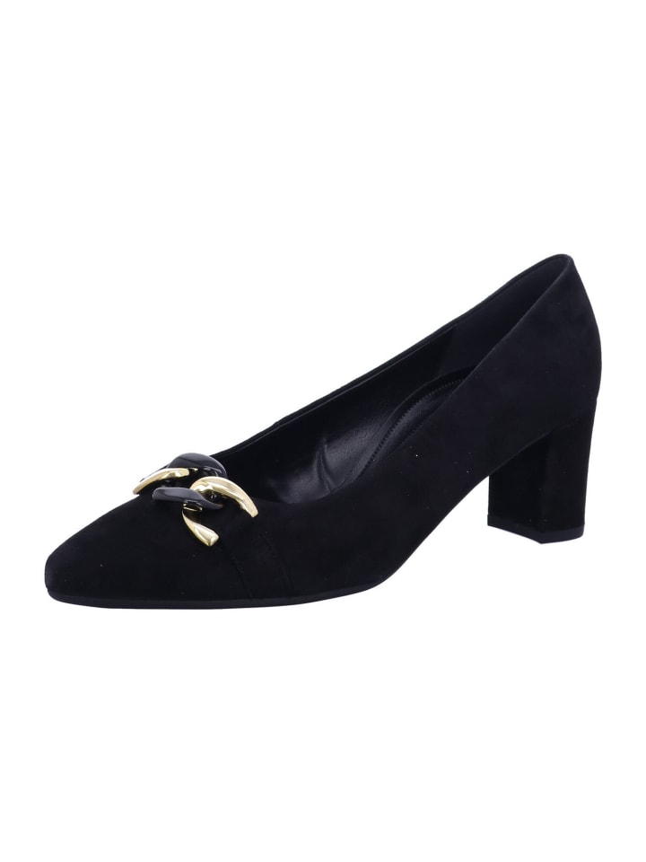 Pumps in schwarz/gold