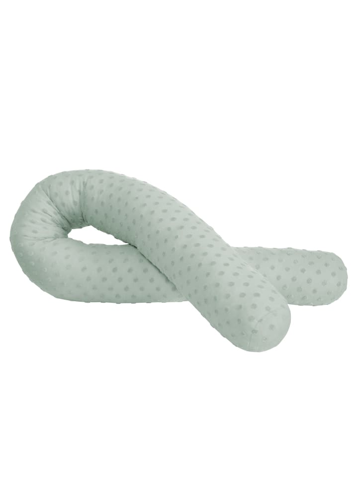 Bettschlange Babybett Nestchenschlange - 170 cm lang - frosty green