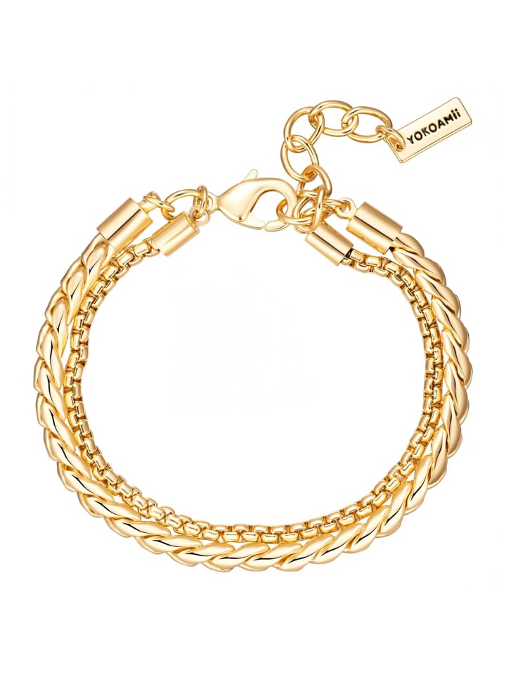 Gliederarmband aus Messing in gelbgold