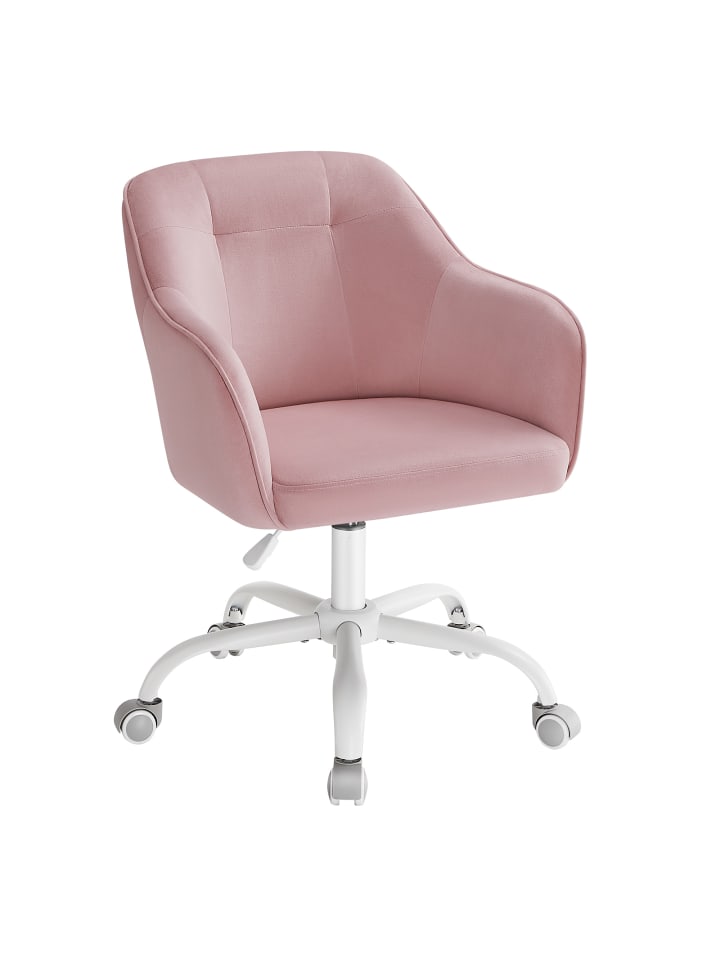 Bürostuhl Tyra in Pastellrosa - (B)58 x (H)96 x (T)60.8 cm