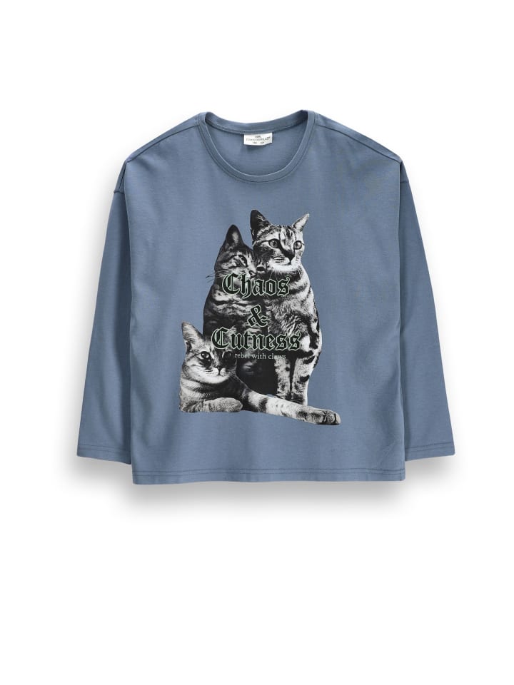 Langarmshirt in blau