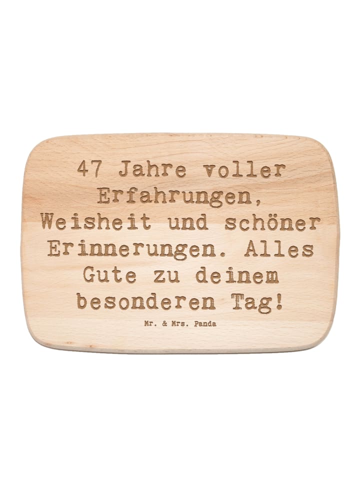 Holzbrett Spruch 47. Geburtstag mit Spruch in Transparent
