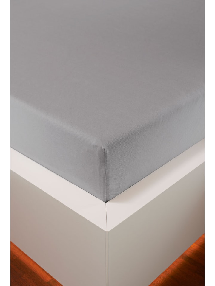 Spannbetttuch Bellana Edel-Elastic-Jersey in silber