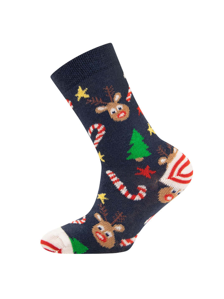 Socken Zuckerstangen in marine