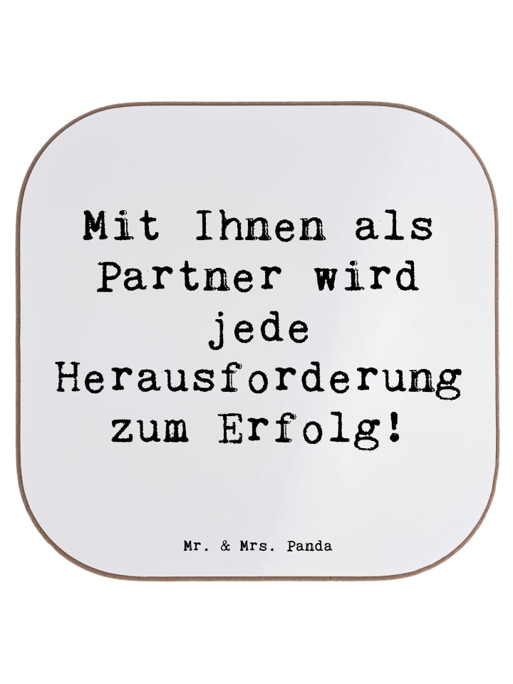 gläseruntersetzer Spruch Erfolgreiche Geschäfts... in Weiß