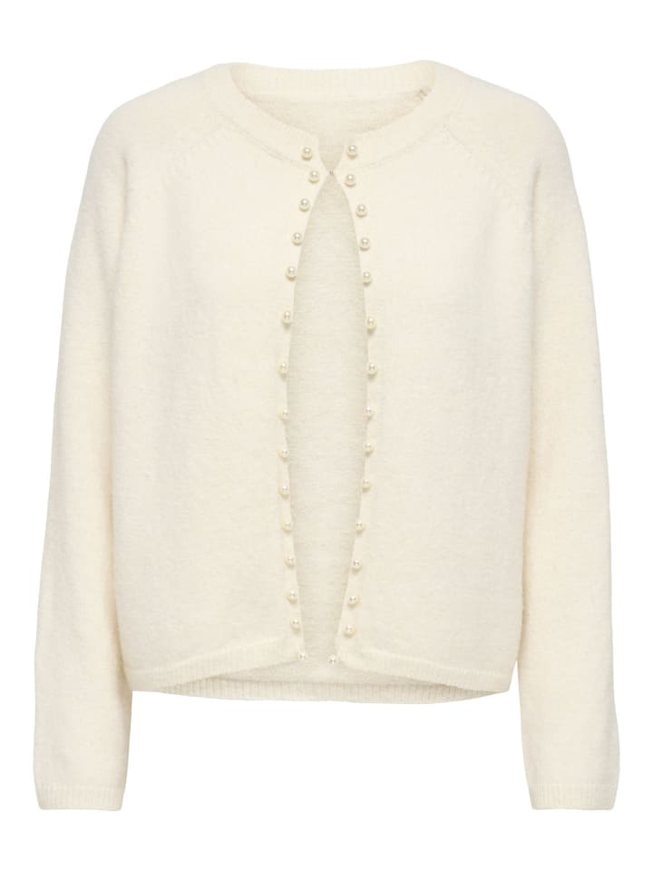 Strickjacke in Cloud Dancer