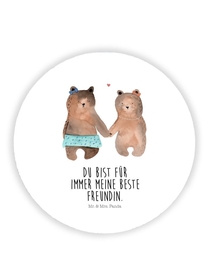 pinnwand magnet Bär Freundin mit Spruch in Weiß