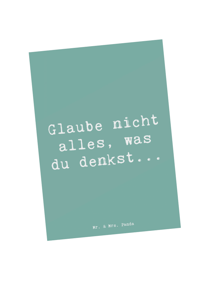 Postkarte Spruch Selbstvertrauen und Klarheit m... in Meeresbrise