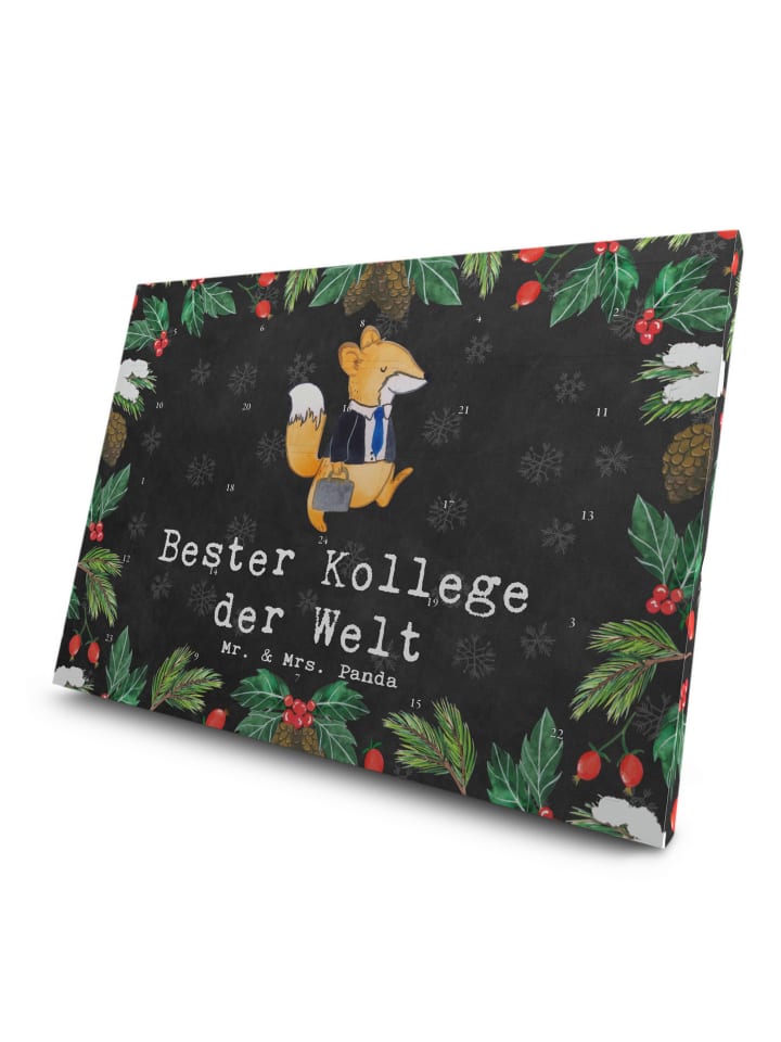 Adventskalender Fuchs Bester Kollege der Welt m... in Kreidetafel
