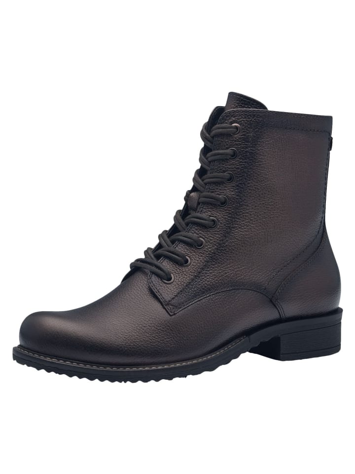 Stiefelette in MOCCA METALL.