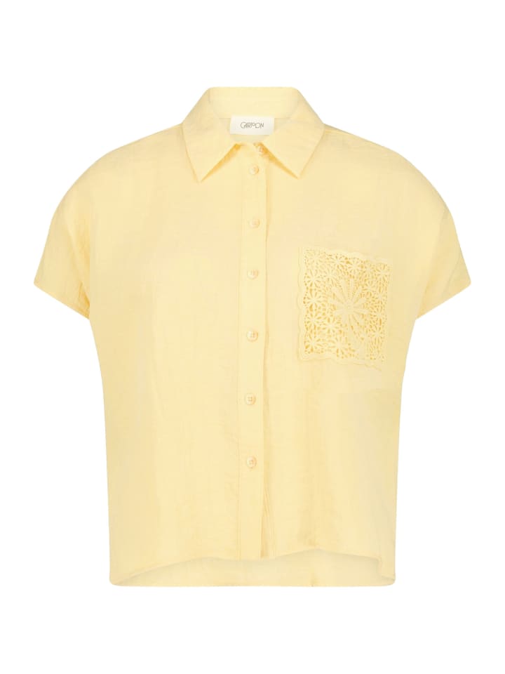 Oversize-Bluse mit aufgesetzter Brusttasche in Golden Haze