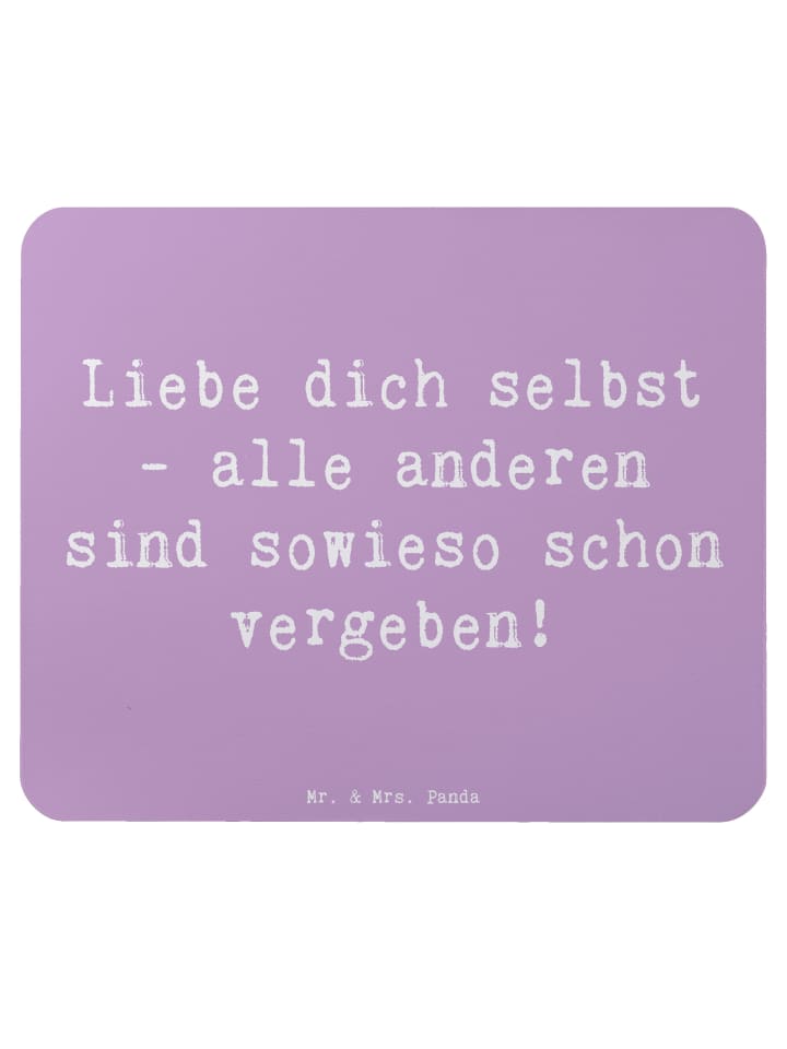 Mauspad Spruch Selbstakzeptanz Liebe mit Spruch in Lavendeltraum