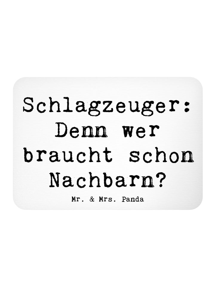 Magnet Spruch Schlagzeuger Spruch mit Spruch in Weiß