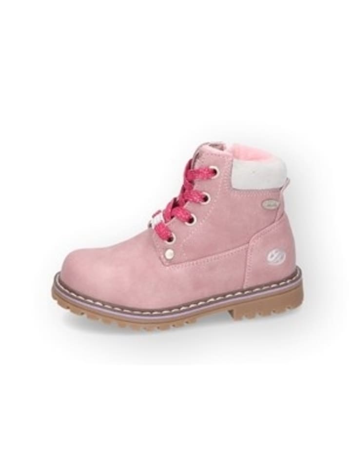 Schnürstiefelette in rosa