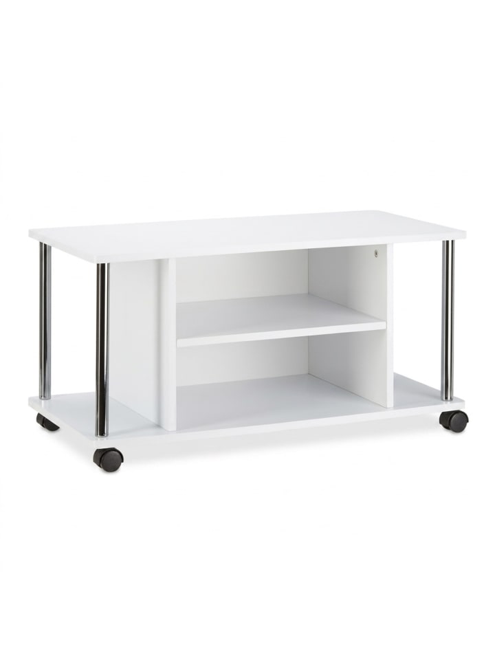 Fernsehtisch in Weiß - (B)80 x (H)41,5 x (T)40 cm