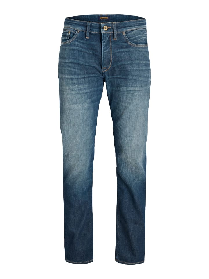 Tapered Fit Jeans in Blue Denim