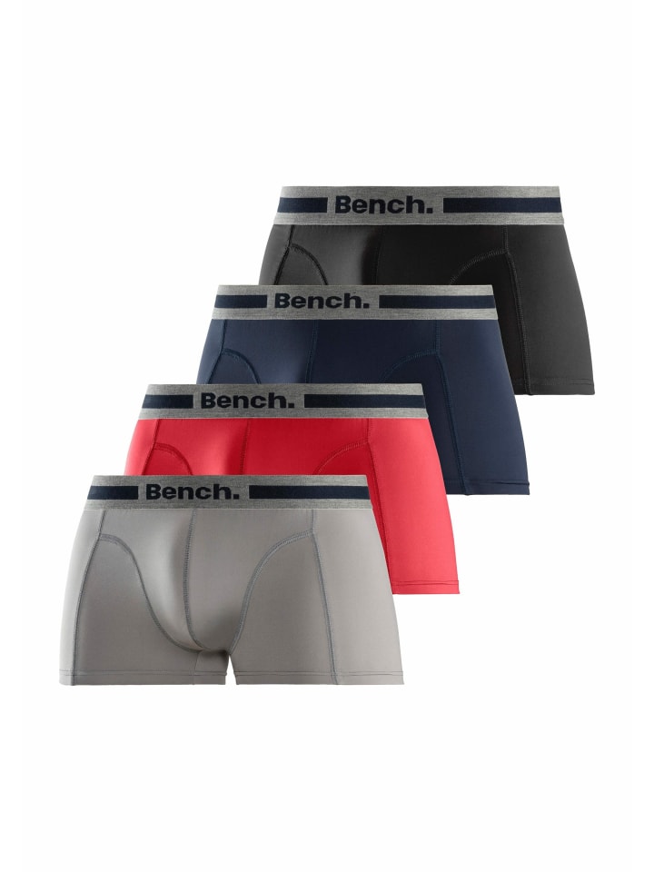 Funktionsboxer in rot, grau-meliert, navy, schwarz
