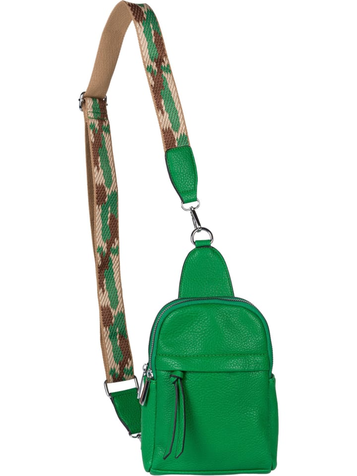 One Shoulder Rucksack Tasche in Grün