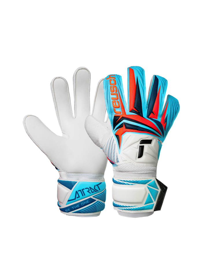 Torwarthandschuhe Attrakt Solid in 1080 white/light blue