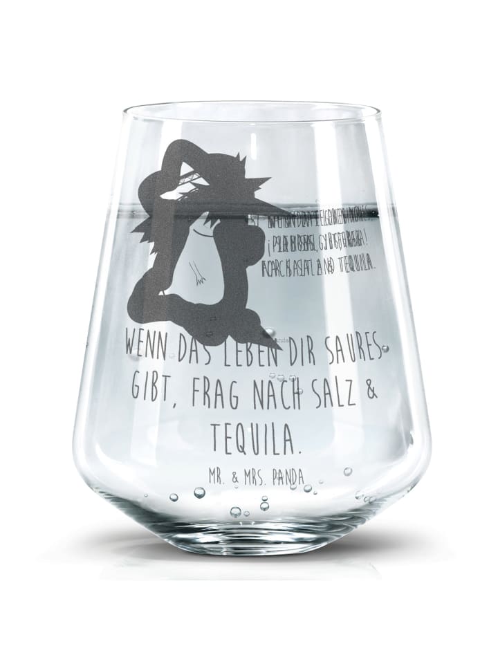 Tumbler Axolotl Tequila mit Spruch in Transparent