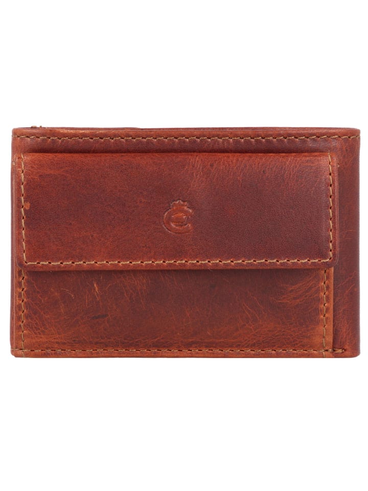 Dallas Geldbörse RFID Leder 10 cm braun