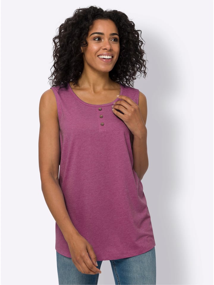 Longtop in magenta-meliert
