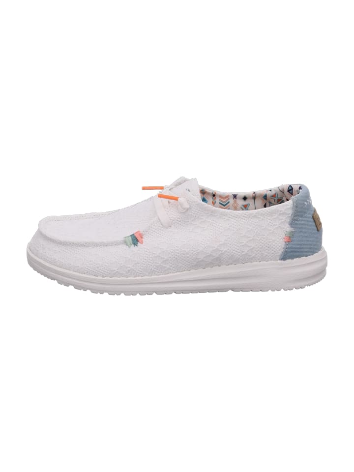 Mokassins Schnürschuhe in Weiß