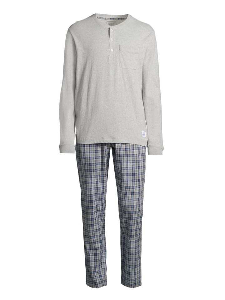 Schlafanzug Soft Flannel in Grau
