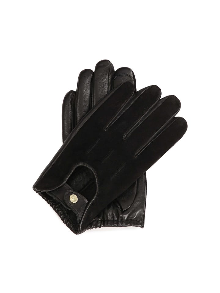 Handschuhe (Echt-Leder) in Schwarz