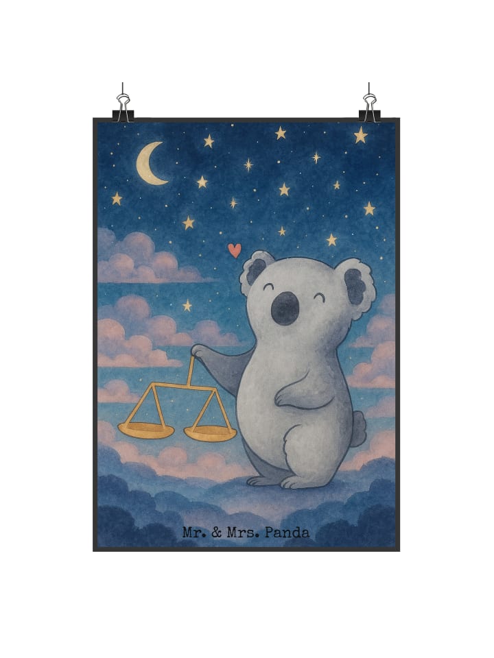 Wandbild Waage Astrologie Design ohne Spruch in Weiß