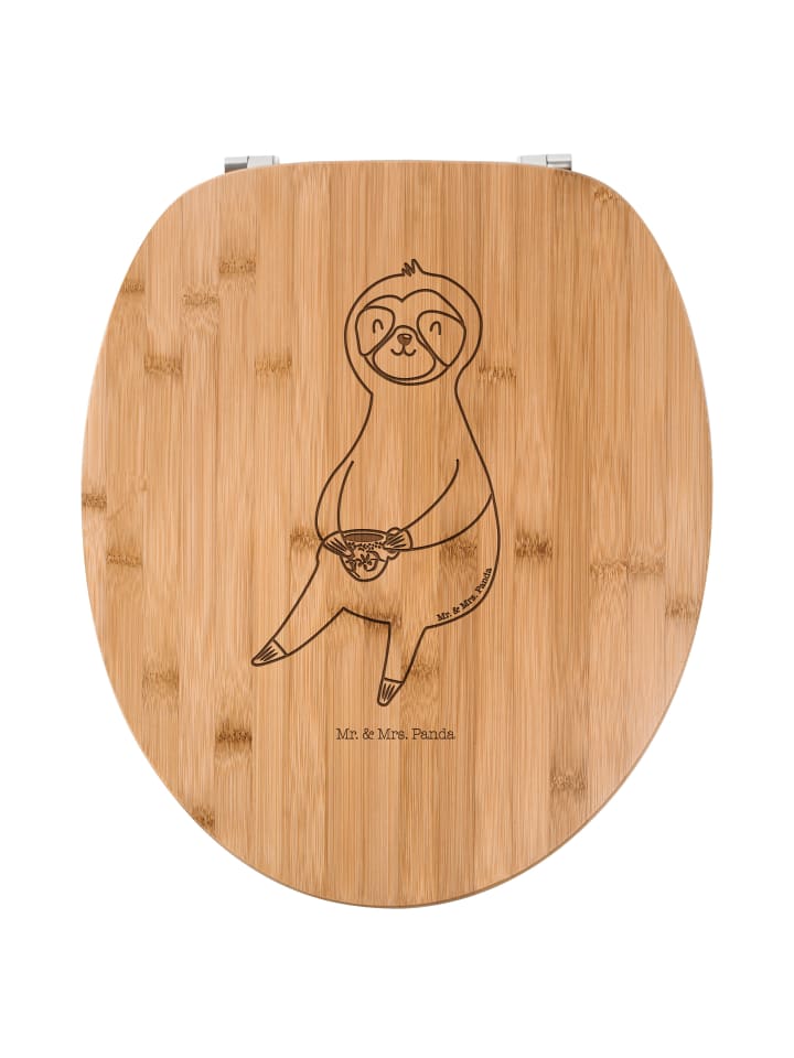 WC-Sitz Faultier Kaffee ohne Spruch in Transparent