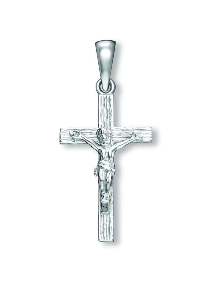 Kreuz Anhänger aus 925 Silber in silber