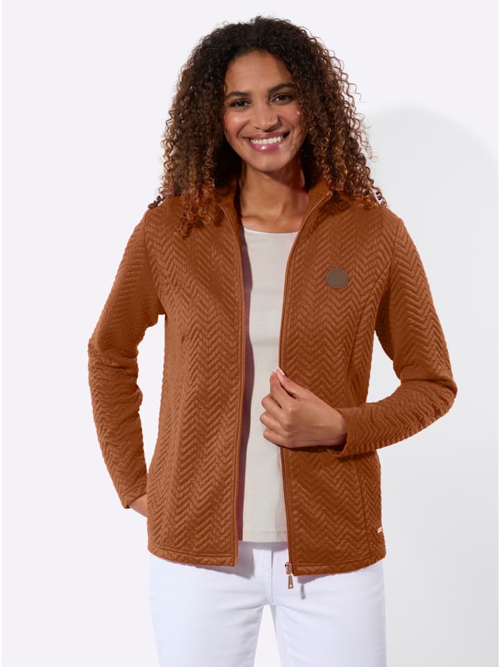 Shirtjacke in cognac
