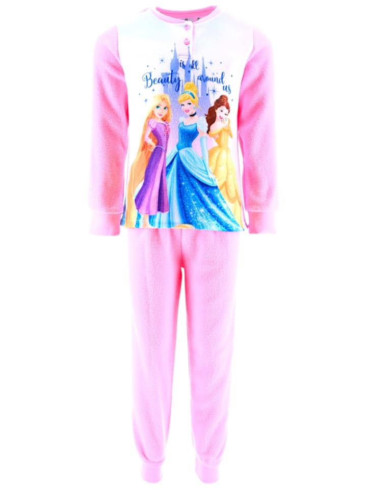 Schlafanzug Fleece Disney Princess in Pink
