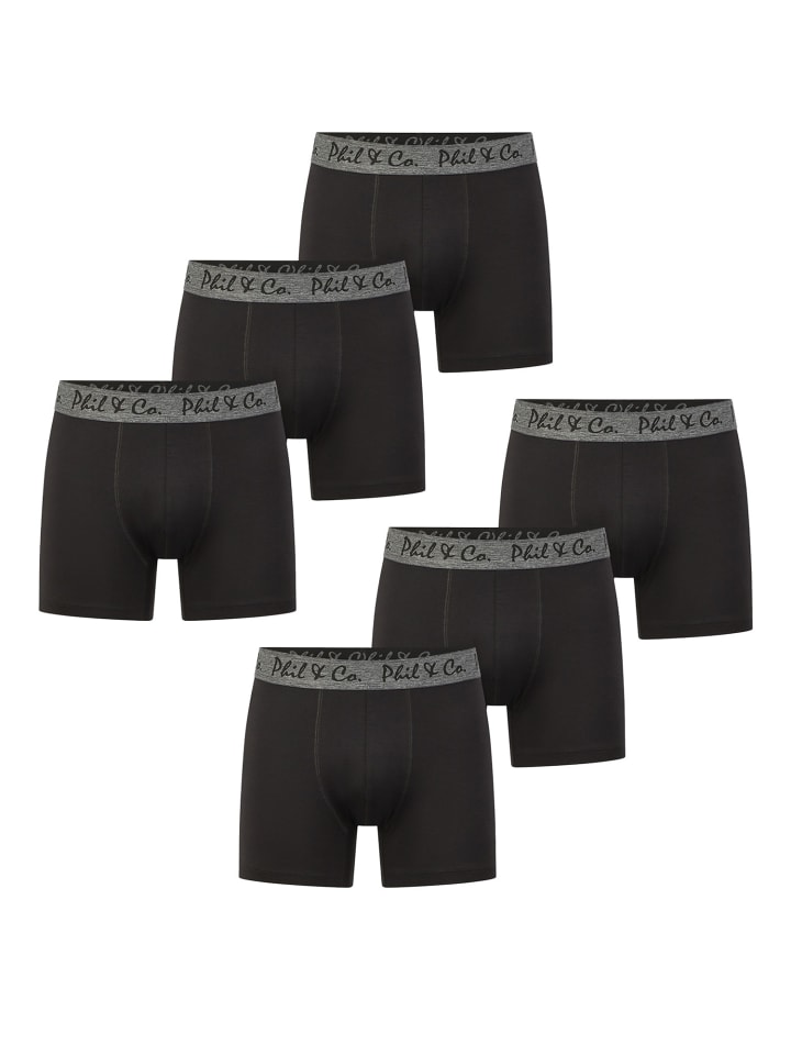 Retro Boxer Jersey Core in Black Grey