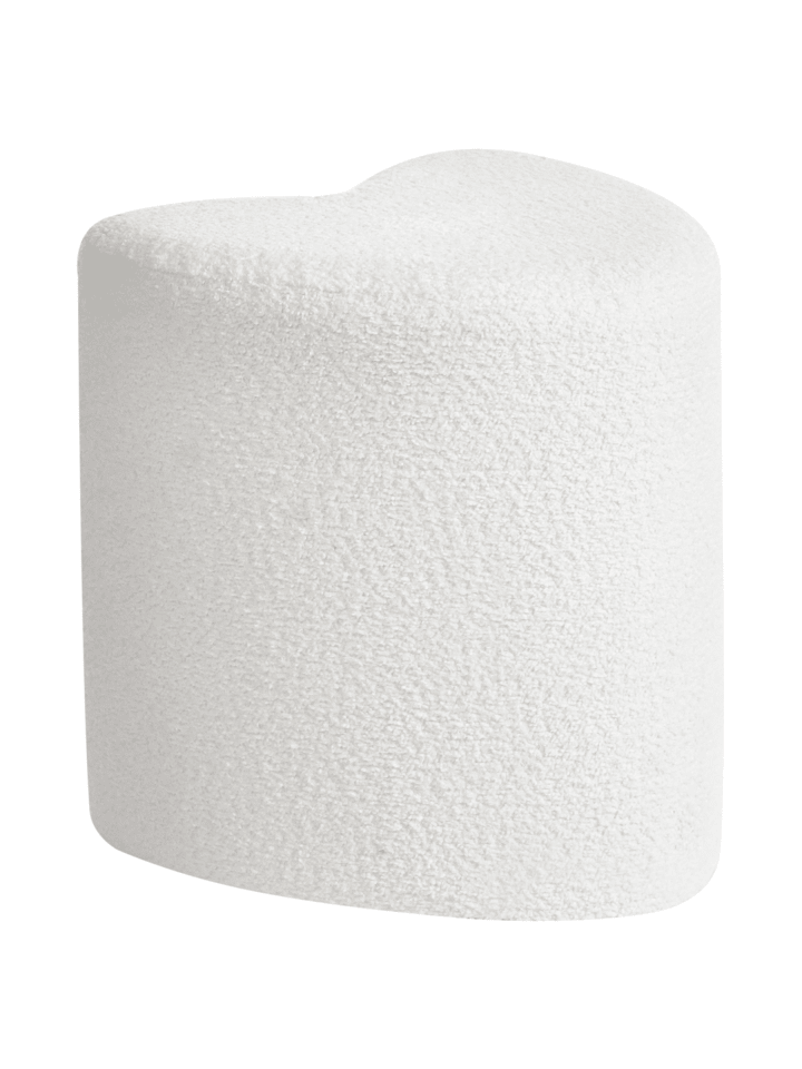 Pouf SCOTIA in Weiß - (W) 40 x (H) 44 x (L) 33 cm