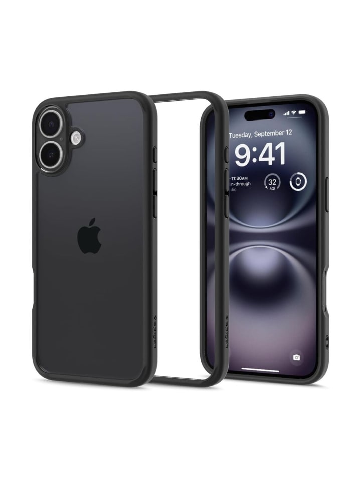 Spigen Ultra HybridHülle iPhone 16 mattschwarz in Schwarz