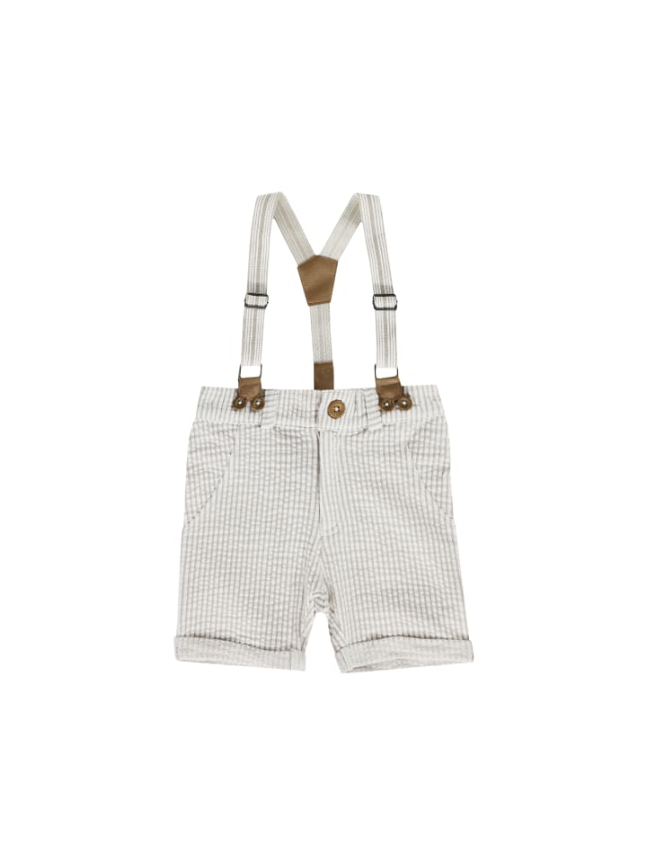 Hosenträger-Shorts in beige