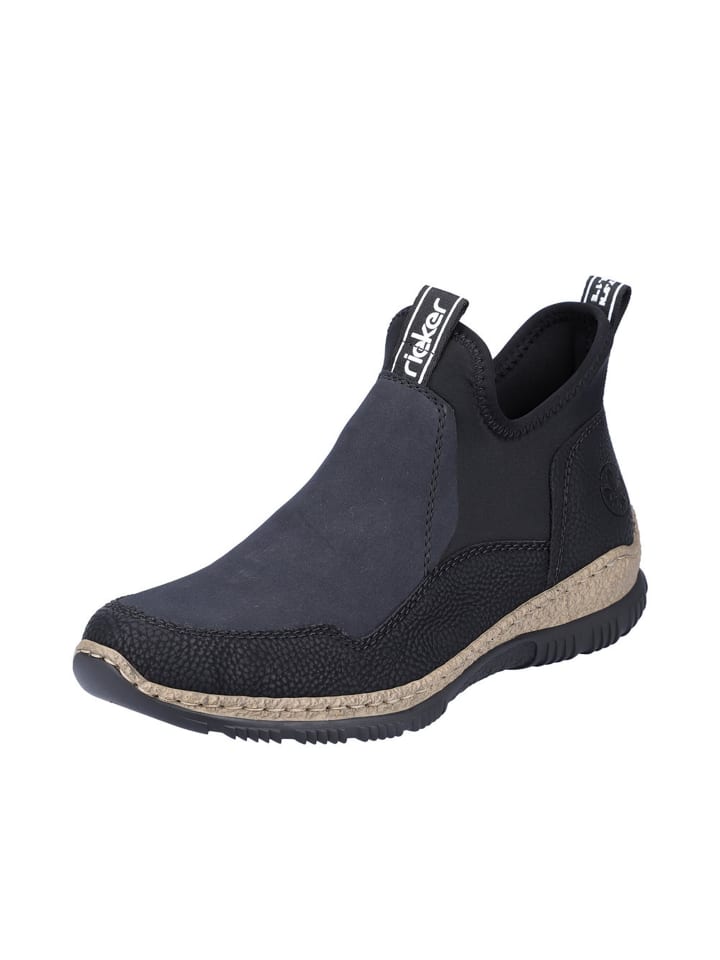 Chelseaboots in schwarz/pazifik/schwarz