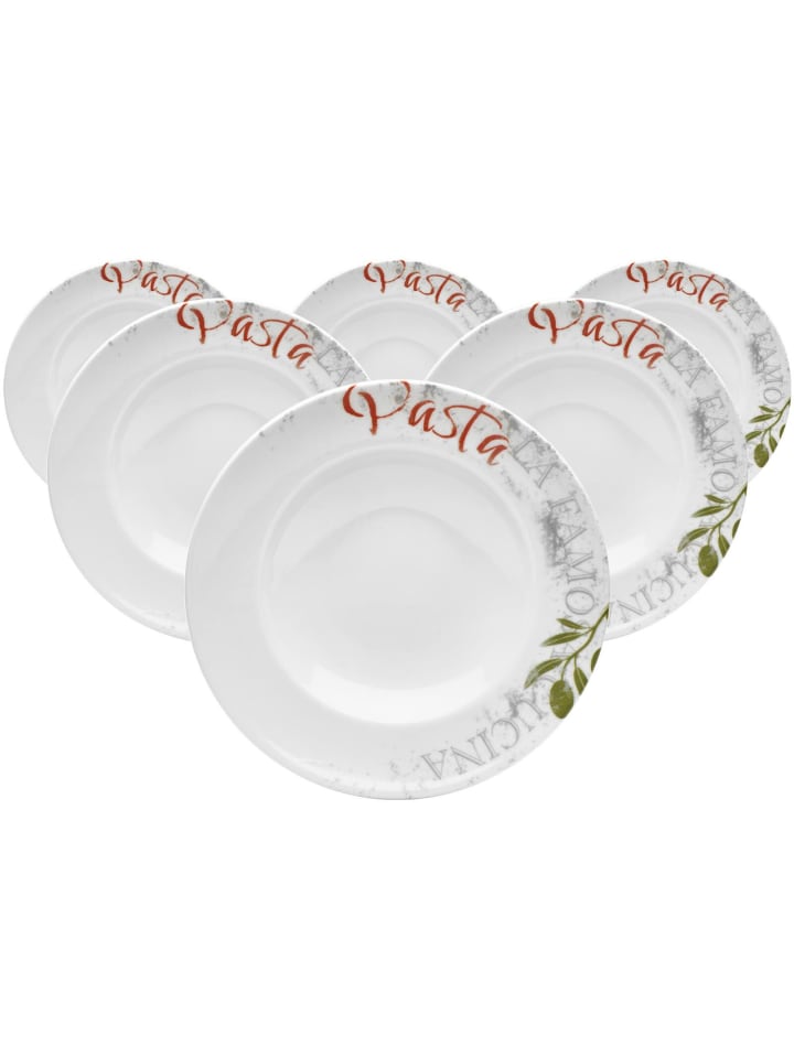 6er Set Pastateller Famosa in Bunt ø 27 cm