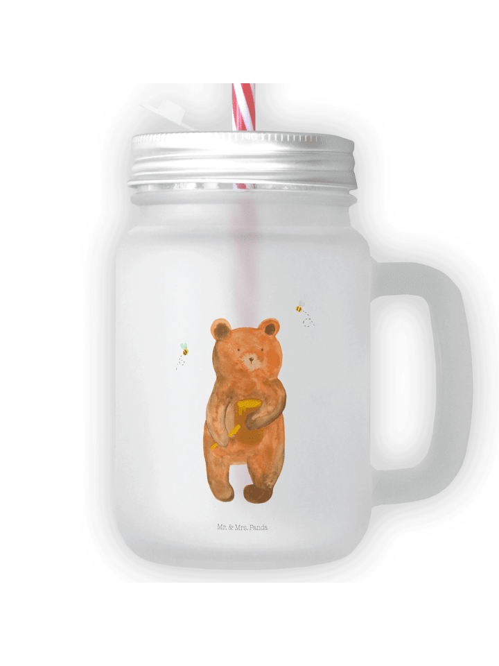 Glas Bär Honig ohne Spruch in Transparent
