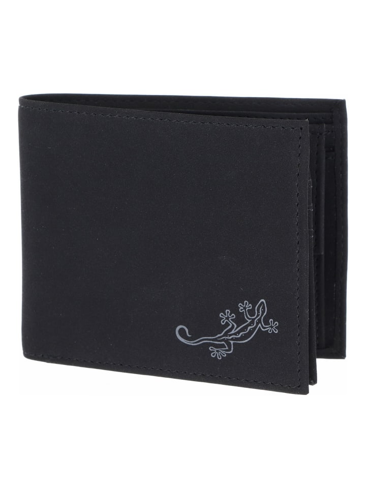 New Cryptan Geldbörse RFID Schutz 12 cm schwarz-lizard 2.0grey