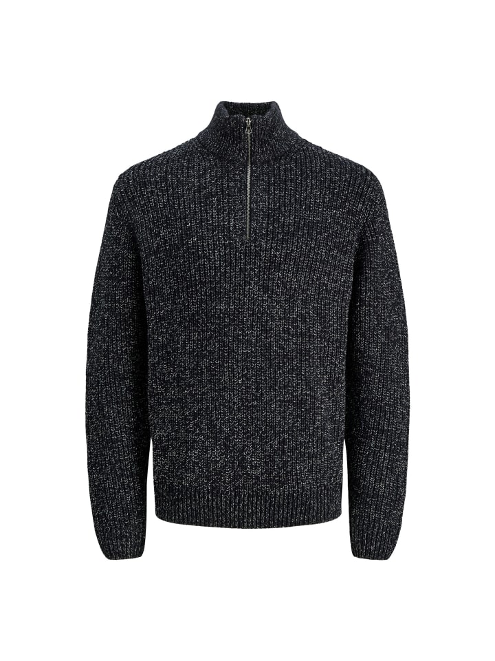JORBLEECKER Knit Half Zip BF in Schwarz